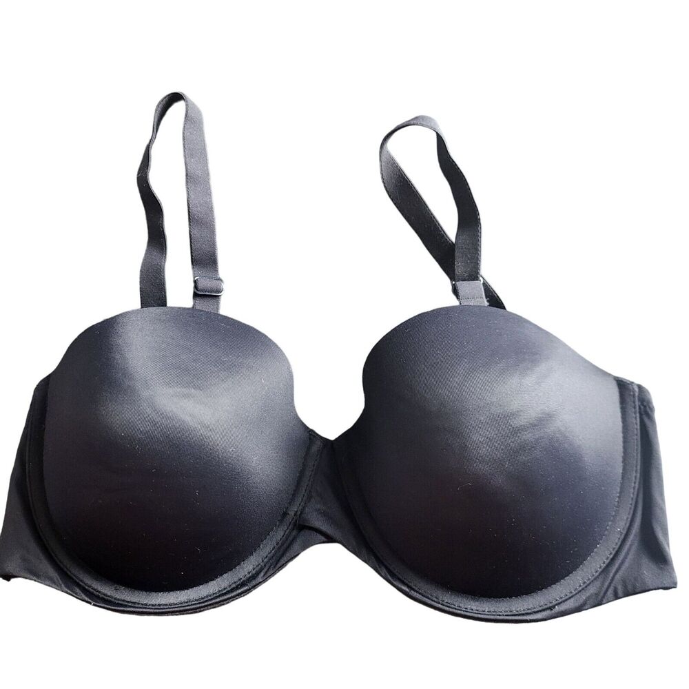 Maidenform Bra 38D Womens Black Padded Underwired‎ Adjustable Straps